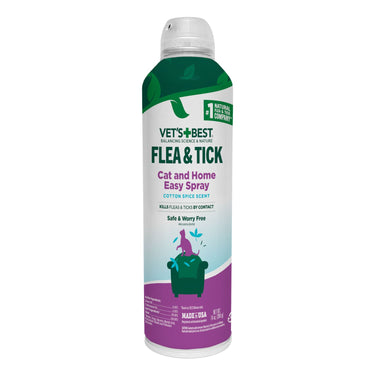 Vet’s Best Flea and Tick Cat Easy Spray – Cotton Spice Scent, 14 oz.
